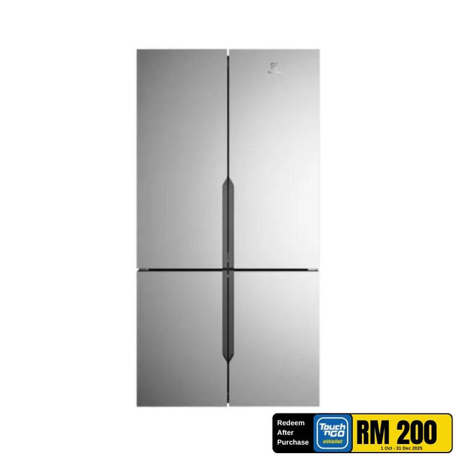 Electrolux EQE5600A-S 562L 4-Door Fridge UltimateTaste 700 French Door Refrigerator Eco Mode Door Alarm EQE5600AS