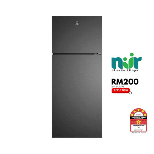 Electrolux ETM4302C-B 431L 2-Door Fridge, Top Freezer Refrigerator, AI AutoSense AI Autosense ETM4302CB