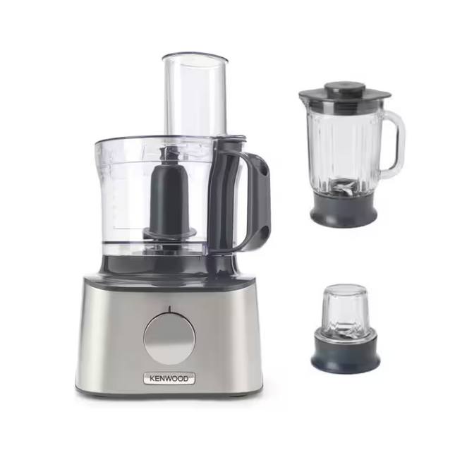 Kenwood FDM302SS Multipro Compact Food Processor With Blender, Whisk, Miller and Dough Tool FDM302SS