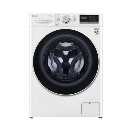 LG FV1450S4W 10.5KG Front Load Washer, with AI Direct Drive™ and Steam™