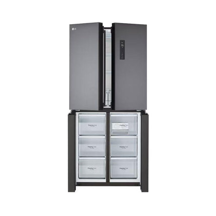 LG GC-B47FFQAB 470L 4-Door Fridge Multi Door, Essence Black Steel GCB47FFQAB