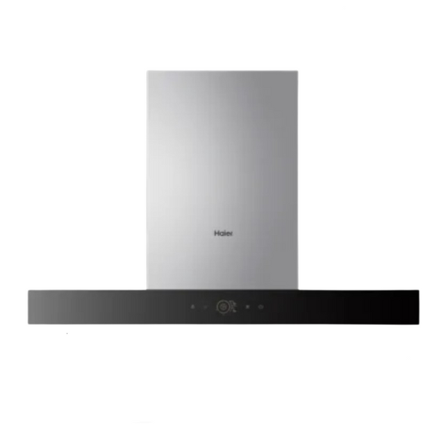 Haier stainless steel ventilation hood with touch and gesture control, 90cm in width.