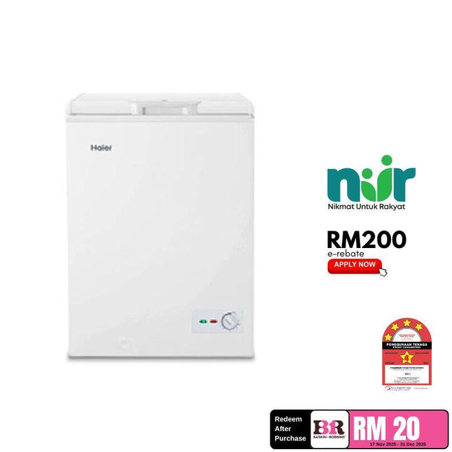 Haier 103L 6-in-1 Convertible Chest Freezer / Anti-Bacterial / Fast Freeze - BD-138HME