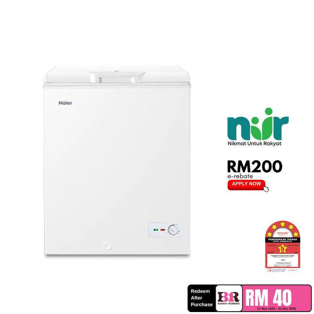 Haier 146L 6-in-1 Convertible Chest Freezer / 150h Cooling Retention / Anti-Bacterial - BD-188HMC