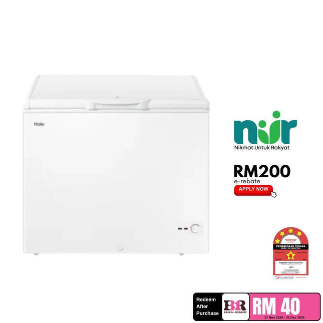 Haier 206L 6-in-1 Convertible Chest Freezer / 150h Cooling Retention / Anti-Bacterial - BD-248HME
