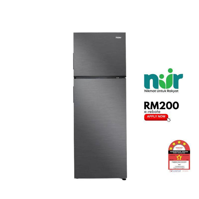 Haier HRF-358IHM 358L 2-Door Fridge, Top Freezer Refrigerator, Twin Inverter Deo NANO Fresh AG+ HRF358IHM Peti Sejuk