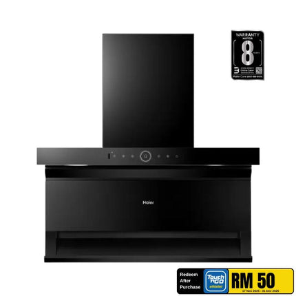 Haier Ventilation Hood HVQ-795HGBGMY/H 90cm Smart Air Flow Heat Self Clean Premium Black HVQ795HGBGMY/H