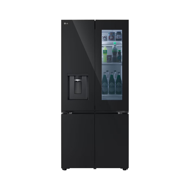 LG GV-K25FFGEB 612L 4-Door Fridge, French Door Refrigerator, InstaView & Water Dispenser GVK25FFGEB