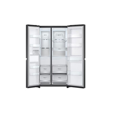 LG GC-M257CGFL side-by-side refrigerator empty interior