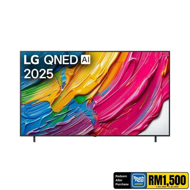 LG 86QNED80ASA 86” QNED 4K Smart TV – Quantum Dot + NanoCell, α5 AI Processor Gen6, WebOS
