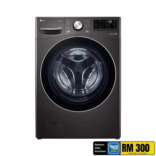 LG F2515RTGB 15KG / 8KG Washer Dryer, With AI Direct Drive TurboWash™