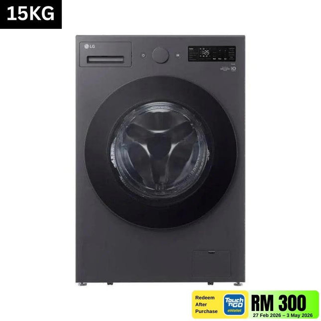 LG F2515SNTGE 15KG Front Load Washing Machine AI Direct Drive TurboWash Slim