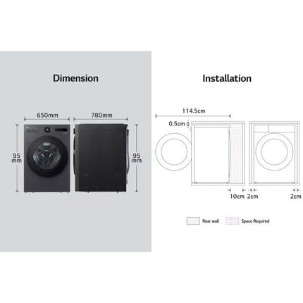 LG F2520RNTKA 20KG / 10KG AI Direct Drive Washer Dryer