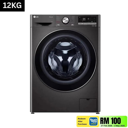 LG FV1412S3B 12KG Front Load Washer, LG with AI Direct Drive™ and TurboWash™360