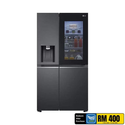 LG GC-X257CQES 635L  Side-by-Side Fridge, Door-in-Door Refrigerator, Instaview Water Ice Dispenser ThinQ