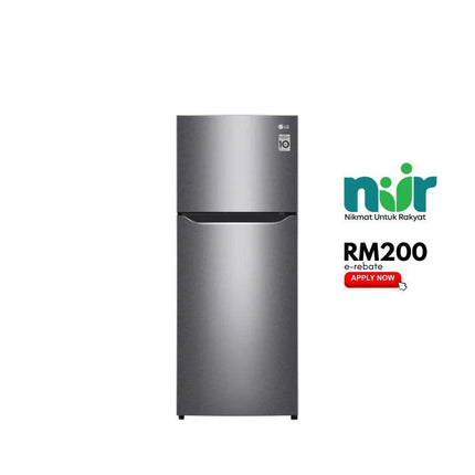 LG GN-B202SQBB  205L 2-Door Fridge, Top Freezer Refrigerator, Multi Air Flow & Smart Inverter Compressor GNB202SQBB