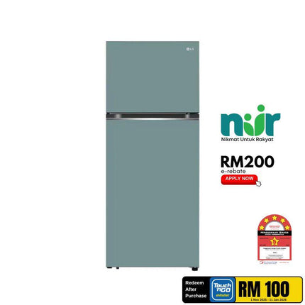 LG GN-B332PMGB 360L 2-Door Fridge, Top Freezer Refrigerator, Mint Inverter GNB332PMGB