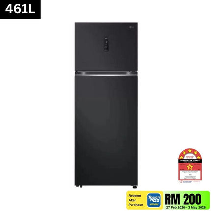 LG GN-B452PQBK 461L 2-Door Fridge, Linear Cooling™