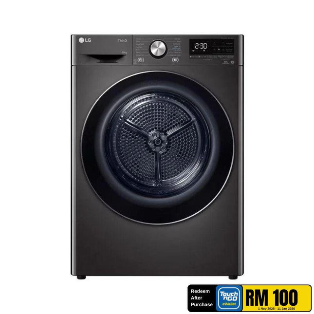 LG RH10VHP2B 10KG Dual Inverter Heat Pump Dryer – Auto‑Cleaning Condenser, Allergy Care & ThinQ® Wi‑Fi