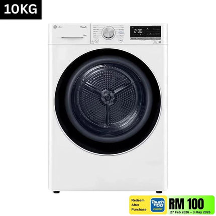 LG RH10VHP2W 10KG Dual Inverter Heat Pump Dryer – Auto‑Cleaning Condenser, Allergy Care & ThinQ® Wi‑Fi