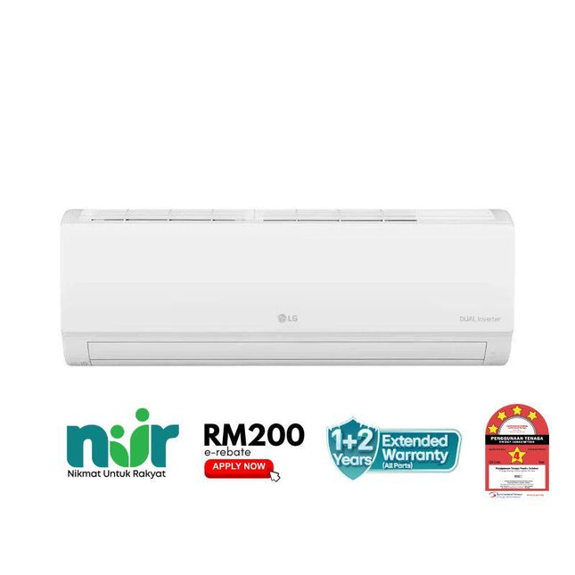 LG S3-Q12JAPWL Dual Inverter Classic Air Conditioner / Aircond / Air Cond 1.5HP S3NQ12JAPWL