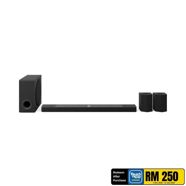 LG S95TR 9.1.5‑Channel Home Theater Soundbar, 810 W RMS, Dolby Atmos & DTS:X with Wireless Sub & Rear Speakers