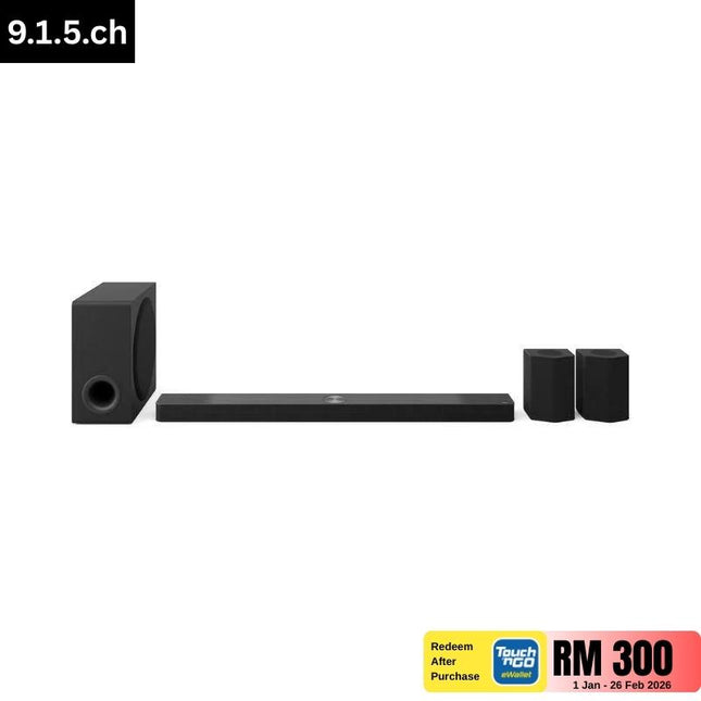 LG S95TR 9.1.5‑Channel Home Theater Soundbar, 810 W RMS, Dolby Atmos & DTS:X with Wireless Sub & Rear Speakers
