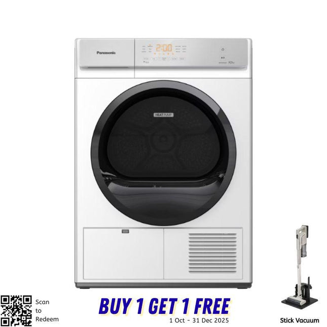 Panasonic NH‑EH10JD1WM 10KG Heat Pump Dryer – CARE+ Edition, Gentle & Hygienic Dry