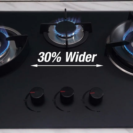 SENZ TRESOR Anti-Dry Burning Technology 3 Plate Burner Gas Stove