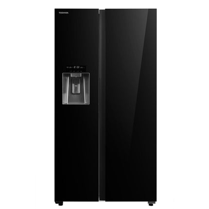 Toshiba GR-RS755WIA-PGY(22) 640L Side-By-Side Door Origin Inverter Refrigerator (Glass Black)