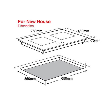 SENZ QUADRO Flexible Base Sealed Burner Gas Stove