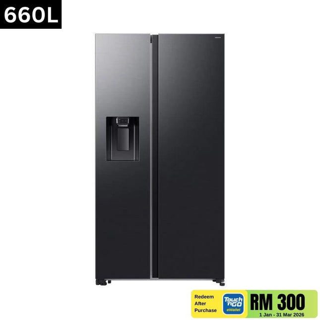 Samsung RS70F65KNFME 660L Side-by-Side Refrigerator - SpaceMax™, Digital Inverter, All-Around Cooling
