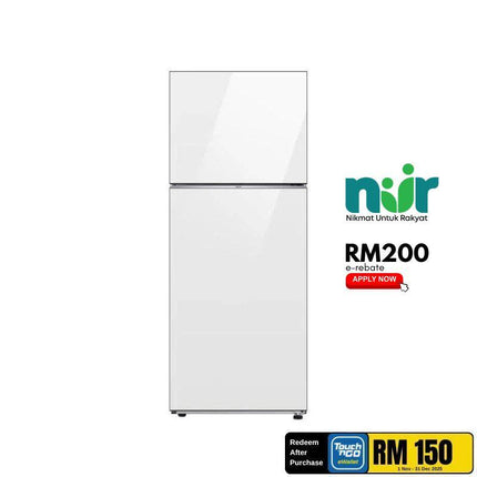 Samsung RT42CB664412ME 427L 2-Door Fridge, Top Freezer Refrigerator, White