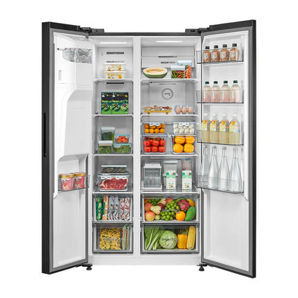 Toshiba GR-RS755WIA-PGY(22) 640L Side-By-Side Door Origin Inverter Refrigerator (Glass Black)
