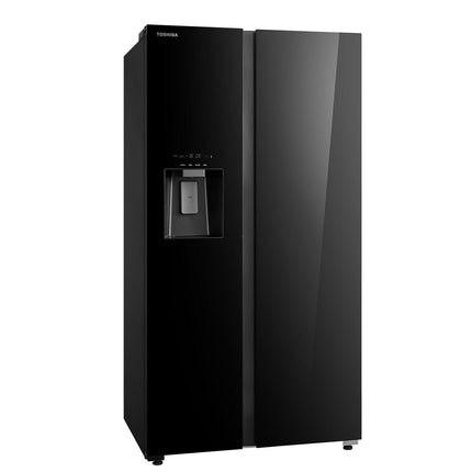 Toshiba GR-RS755WIA-PGY(22) 640L Side-By-Side Door Origin Inverter Refrigerator (Glass Black)
