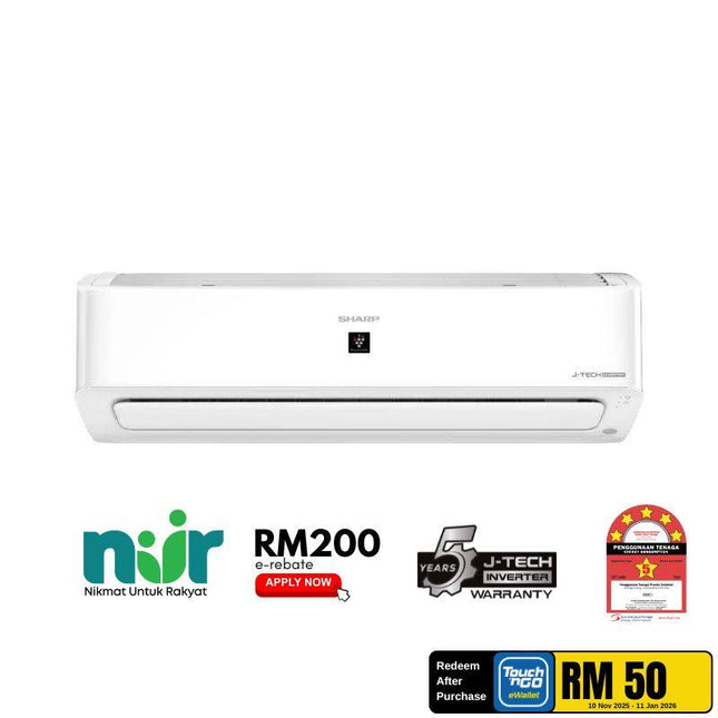 Sharp AHXP24YMD 2.5HP R32 Inverter Plasmacluster Air Conditioner - Anti Bacteria Mesh Filter AHXP24YMD