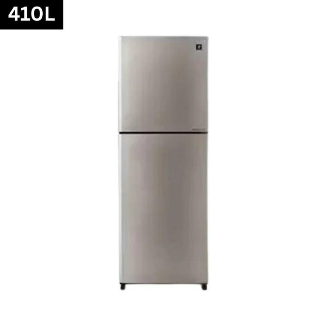 Sharp SJ-4122MSS 410L 2-Door Fridge, Top Freezer Refrigerator, Inverter J-TECH SJ4122MSS