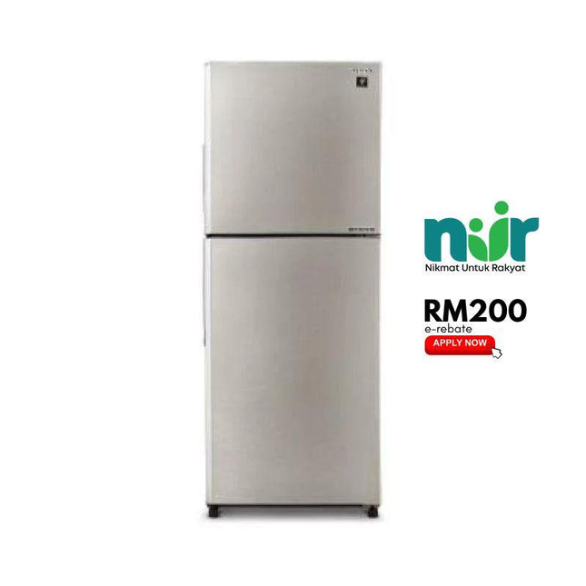 Sharp SJ-4422MSS 440L 2-Door Fridge, Top Freezer Refrigerator, Inverter SJ4422MSS