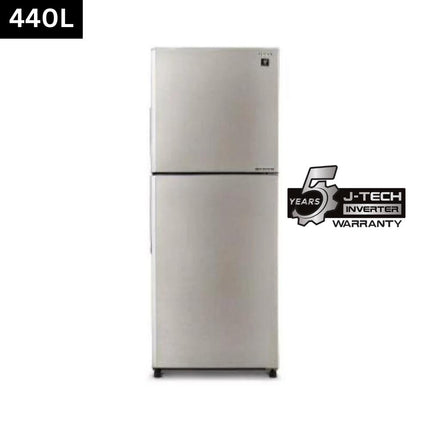 Sharp SJ-4422MSS 440L 2-Door Fridge, Top Freezer Refrigerator, Inverter SJ4422MSS