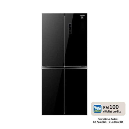 Sharp SJ-F489GK 421L 4-Door Fridge, Inverter J-Tech Refrigerator SJF489GK