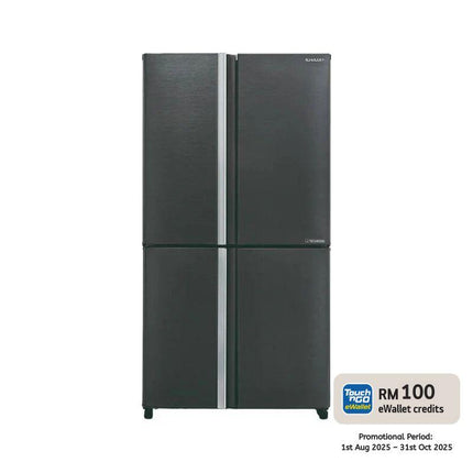 Sharp SJ-F821VMSS 700L 4-Door Fridge Refrigerator, Avance SJF821VMSS