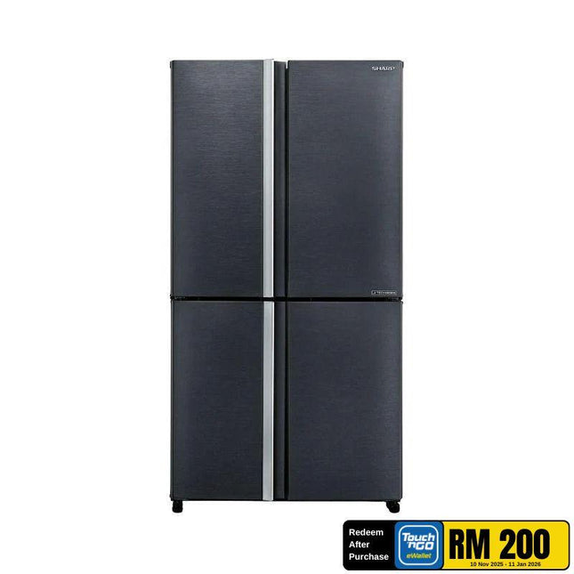 Sharp SJ-F921VMSS 750L 4-Door Fridge Inverter Refrigerator SJF921VMSS