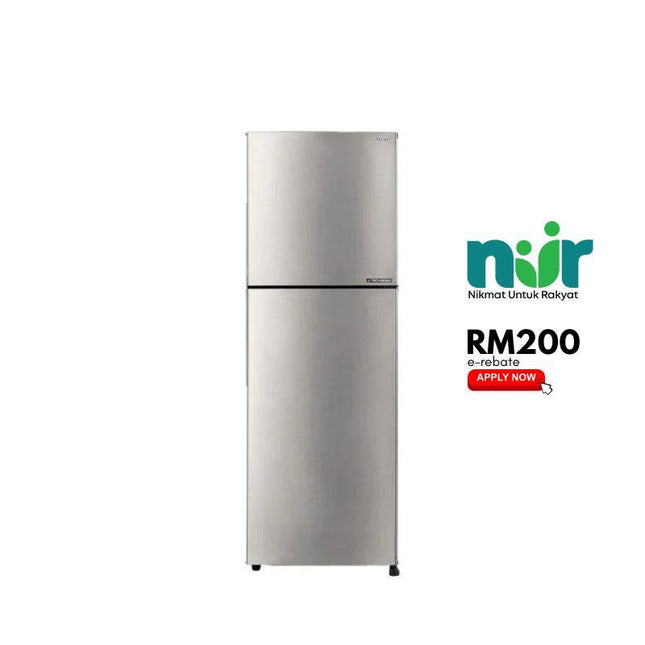 Sharp SJ2822MSS 280L 2-Door Fridge, Top Freezer Refrigerator, Inverter SJ2822MSS