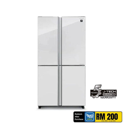 Sharp SJF921VGW 750L Avance French Door Refrigerator – Plasmacluster Ion, J-Tech Inverter, Hybrid Cooling