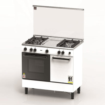 Zanussi ZCG932W Freestanding 3 Gas Burners Gas Range Cooker 62L Electric Multifunction Oven ZCG932W