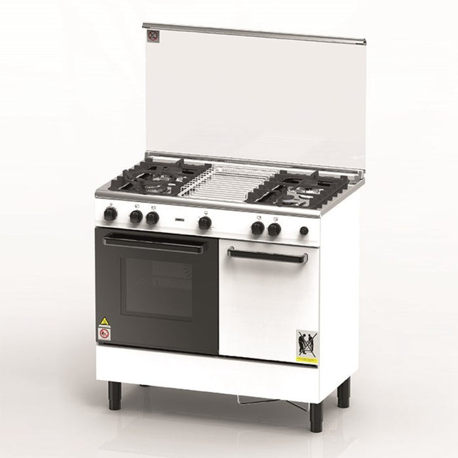 Zanussi ZCG932W Freestanding 3 Gas Burners Gas Range Cooker 62L Electric Multifunction Oven ZCG932W