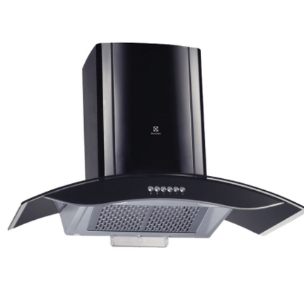 ELECTROLUX EFC922GAK 90CM CURVED GLASS CHIMNEY HOOD WITH AUTO CLEAN FUNCTION