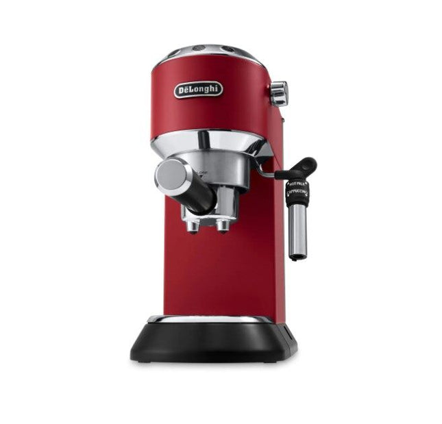 DELONGHI Dedica Red - Pump Espresso Coffee Machines EC685.R / EC685R Thermoblock technology (FREE 5KCG111GOB KitchenAid Grinder or FREE Pair of double wall glass)