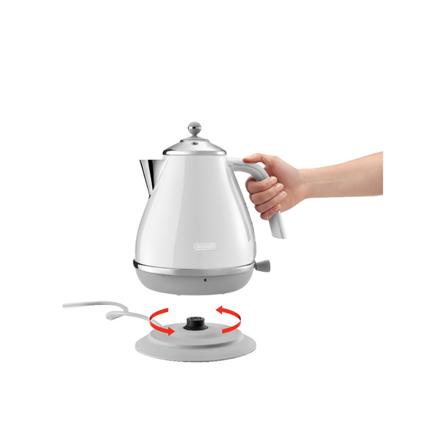 Delonghi KBOC2001.W 1.7L Icona Capitals Sydney White Kettle | ESH