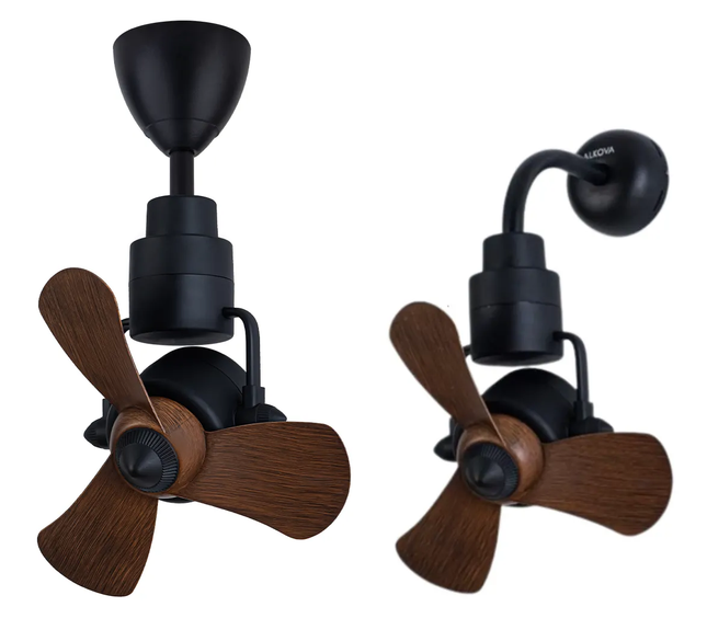 ALPHA Alkova - KONA 3B 16 Inch DC Motor - Ceiling & Wall Fan with 3 Blades (8 Speed Remote) KONA-3B/16